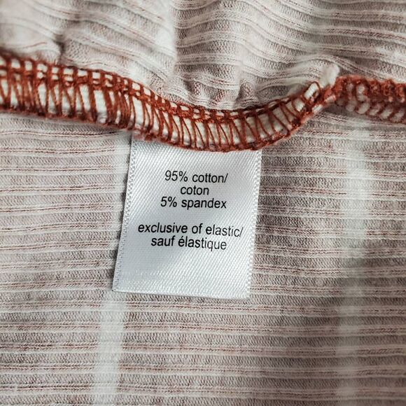 Maurices Maternity XL Rust Striped Sleeveless Ribbed Tank Top - Picture 5 of 6